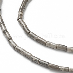 天然石バンブーアゲート竹葉瑪瑙ビーズ連売り  コラム  4.3~5.6x2.3~2.5mm  穴：0.9mm  約82~86個/連  14.96~17.71インチ（38~45cm）&nbsp;G-B004-A21