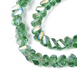 Electroplate Transparent Glass Beads Strands&nbsp;GLAA-N021-4mm-27