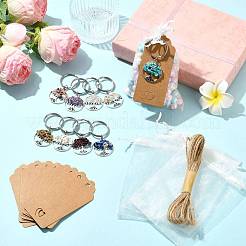 Natural & Synthetic Mixed Stone Keychains&nbsp;KEYC-FS0001-14