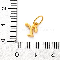 925 Sterling Silver Letter Charms with Jump Rings&nbsp;STER-R008-01G-Y