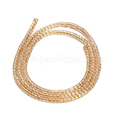 Electroplate Glass Beads Strands&nbsp;GL-CBAA615-01G