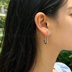 Tarnish Resistant 201 Stainless Steel Safety Pins Earrings&nbsp;STAS-S079-197P