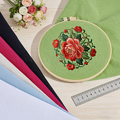 6Pcs Linen Embroidery Fabric&nbsp;DIY-WH0750-428