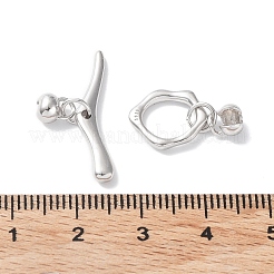 ロジウムメッキ 925 スターリングシルバー マンテル  花  スタンプ925個付き  プラチナメッキ  花：12.5x11x1.5mm  バー：4x24x2.5mm  内径：2mm&nbsp;STER-P050-02P