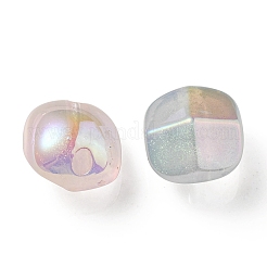 UVメッキ蓄光透明アクリルビーズ  暗闇で光る  半円  ミックスカラー  19x19x15mm  穴：3.5mm&nbsp;OACR-P010-01