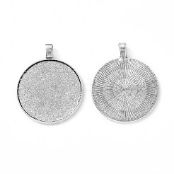 Vintage Tibetan Style Alloy Pendant Cabochon Bezel Settings&nbsp;TIBEP-O006-23AS