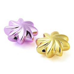 UVメッキアクリルビーズ  花  ミックスカラー  27.5x27.5x14.5mm  穴：2.5mm&nbsp;X-PACR-C005-02B