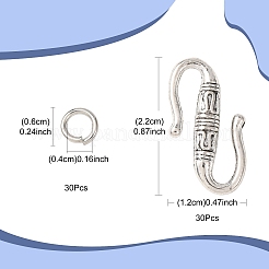 Tibetan Style Alloy S-Hook Clasps&nbsp;FIND-FS0005-25AS