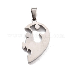 304 Stainless Steel Couple Pendants&nbsp;STAS-K235-07EBP