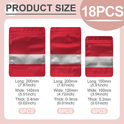 18Pcs 3 Styles PE Resealable Bags with Window&nbsp;OPP-TAD0001-01B