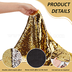 ペット用両面フリップスパンコール生地  衣類 バッグ 装飾 アクセサリー  銀  1000x330x0.5mm&nbsp;DIY-WH0888-037C