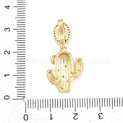 Brass Micro Pave Clear Cubic Zirconia Pendants&nbsp;KK-Z151-12G-01