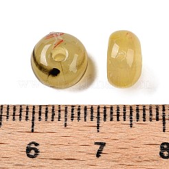 透明なアクリルビーズ  ロンデル  ダークカーキ  9x5mm  穴：2mm  約1650個/500g&nbsp;OACR-N137-42E