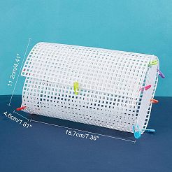 プラスチックメッシュキャンバスシート  刺繍用  アクリル毛糸クラフト  ニットとかぎ針編みのプロジェクト  ホワイト  108~363x44~186x1mm  穴：4x4mm&nbsp;KY-WH0020-75