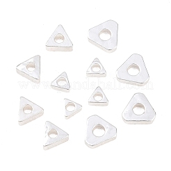 真鍮ビーズ  三角形  銀  3x3.5x1.3mm  穴：1.4mm&nbsp;KK-H250-02A-S
