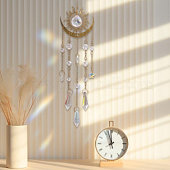 1Pc Metal Moon Hanging Ornaments&nbsp;AJEW-CN0004-04B