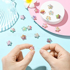 18Pcs 18 Colors Printed Resin Beads&nbsp;RESI-CJ0004-64