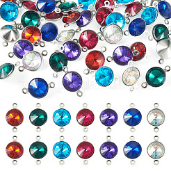 42Pcs 7 Colors Glass Cone Connector Charms&nbsp;STAS-TA0006-10