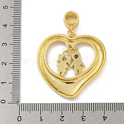 Brass Micro Pave Cubic Zirconia Pendants&nbsp;KK-N254-120B-G