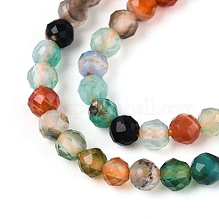 Natural Multi-Color Agate Beads Strands&nbsp;G-T143-02