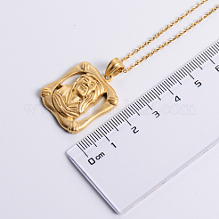 Vintage European Religious Jesus Stainless Steel Pendant Necklaces&nbsp;ZM4665