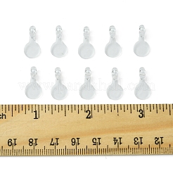 200個透明アクリルパーツ  フラットラウンド  透明  16x8x1mm  穴：2mm&nbsp;TACR-FS0001-52