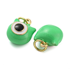 Evil Eye Rack Plating Brass Enamel Charms&nbsp;KK-Q804-08G