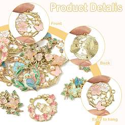20Pcs 10 Styles Alloy Enamel Pendants&nbsp;ENAM-FS0004-09