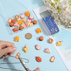 32Pcs 8 Styles Foods Opaque Resin Pendants&nbsp;RESI-SC0003-37