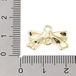 ラックメッキ合金ブラックエナメル蝶結びコネクタチャーム  クリスタルラインストーン付き  ゴールドカラー  11.5x19x4mm  穴：2mm&nbsp;FIND-B037-08G-01