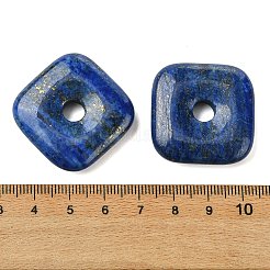 天然石ソーダライトペンダント  スクエアチャーム  30x30x8mm  穴：6.5mm&nbsp;GG-D003-B02-14