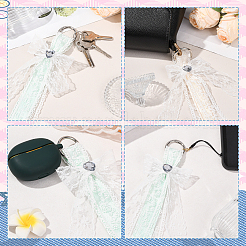8Pcs 8 Colors Polyester Lace Pendant Decorations&nbsp;HJEW-SZ0001-71