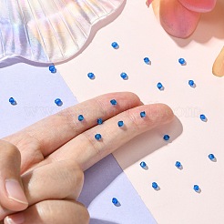 プレシオサ®クリスタルビーズ  チェコクリスタル  双円錐形(451 69 302 ロンデル)  60310 カプリブルー  3mm  穴：0.8mm&nbsp;X-PRC-BA3-60310