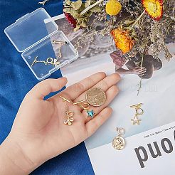 5Pcs 5 Styles Brass Toggle Clasps&nbsp;KK-FH0004-71