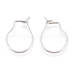 304 Stainless Steel Hoop Earrings Findings&nbsp;STAS-H436-02S