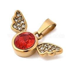 304 Stainless Steel Rhinestone Pendants&nbsp;STAS-A130-01G