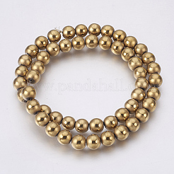 Electroplate Non-Magnetic Synthetic Hematite Beads Strands&nbsp;G-F585-C-8mm