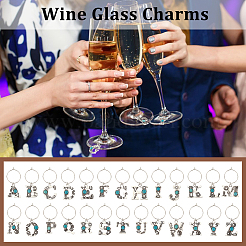 Brass Wine Glass Charms&nbsp;AJEW-GA00015