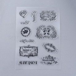 シリコーン切手  DIYスクラップブッキング用  装飾的なフォトアルバム  カード作り  スタンプシート  バレンタインデーをテーマにした模様  160x110x3mm&nbsp;DIY-L036-C07