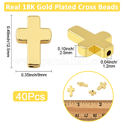 40Pcs Brass Beads&nbsp;KK-BBC0021-23