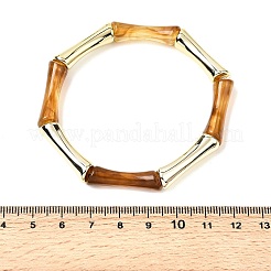 Plating Resin Beads Stretch Bracelets for Women&nbsp;BJEW-P374-02G