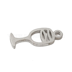 304ステンレススチールチャーム  ワイングラス  ステンレス鋼色  11.5x5x1mm  穴：1.2mm&nbsp;STAS-G355-05A-P