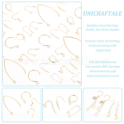 304 Stainless Steel Earring Hooks&nbsp;STAS-UN0001-34G