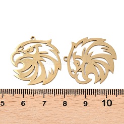ステンレスペンダント201個  鷲の頭のチャーム  ゴールドカラー  26x24.5x1mm  穴：1.4mm&nbsp;STAS-I364-14G