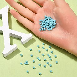 プレシオサ®クリスタルビーズ  チェコクリスタル  双円錐形(451 69 302 ロンデル)  ターコイズ63030個  4mm  穴：0.8mm&nbsp;X-PRC-BA4-63030