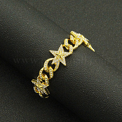 Alloy & Crystal Rhinestone Cuban Link Chain Bracelets for Men&nbsp;FS-WG45B08-01