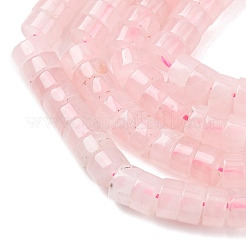 天然石ローズクォーツビーズ連売り  ディスク  ヒシビーズ  6x3.5mm  穴：0.8mm  約115~118個/連  14.76~14.96''（37.5~38センチメートル）&nbsp;G-M420-A12-01