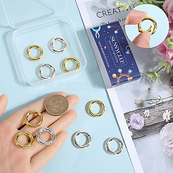 12Pcs 2 Colors Brass Spring Gate Rings&nbsp;KK-SC0008-03