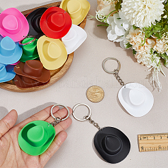 帽子用プラスチックキーホルダー 32色8個  鉄のリング付き  プラチナ  ミックスカラー  107mm&nbsp;KEYC-PH01605