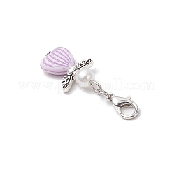 Angel Acrylic & ABS Plastic Imitation Pearl Pendant Decorations&nbsp;HJEW-JM03298-01